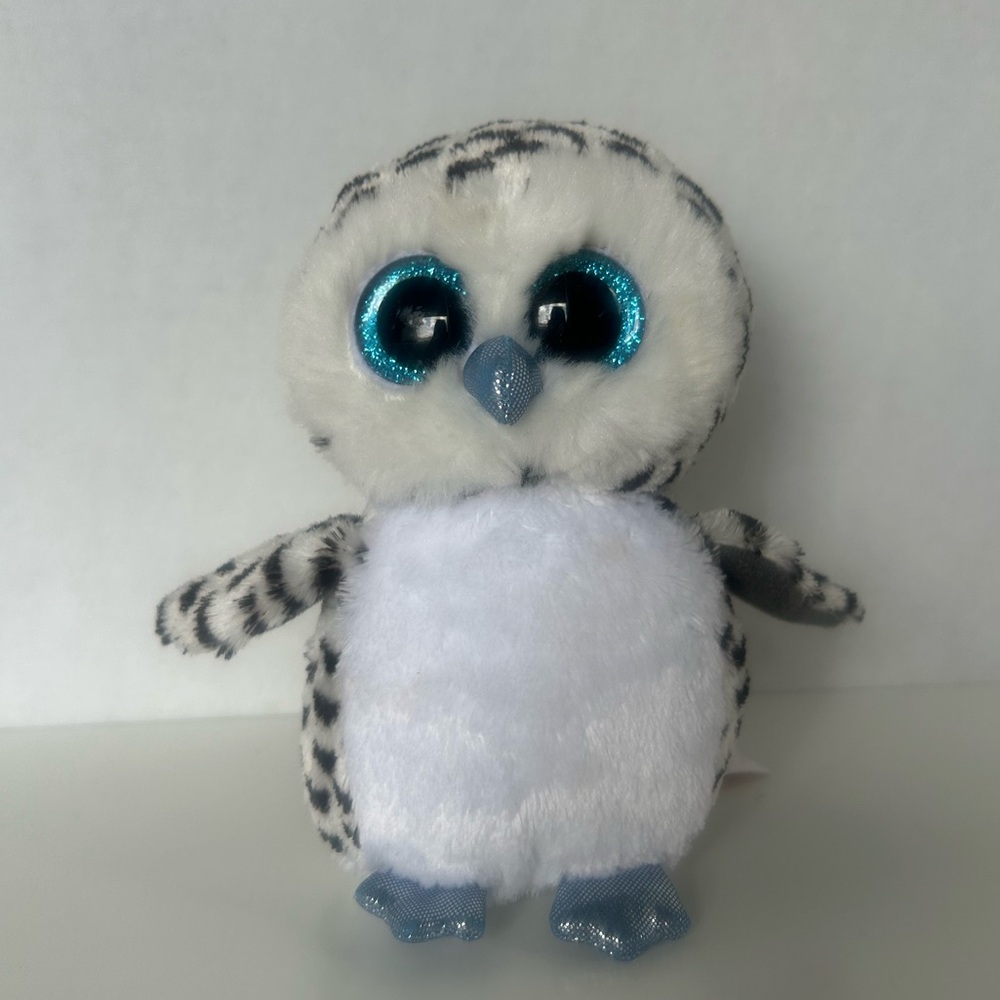 TY BEANIE BOOS - LUCY the 16" SNOW OWL EUC